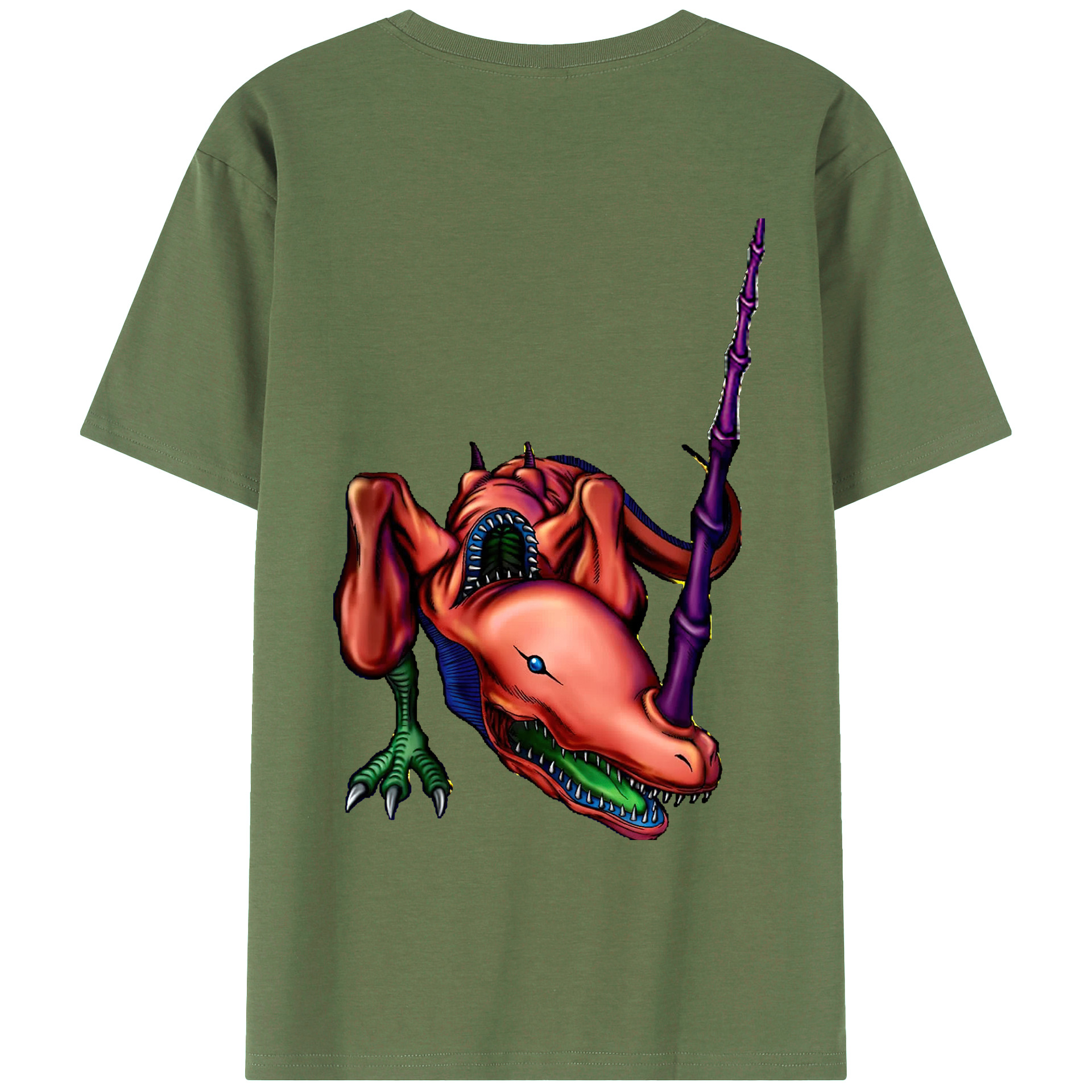 （画像用） 遊☆戯☆王 Yu-Gi-Oh! 綿100％ メンズ半袖Tシャツ（バックプリント） 通気性